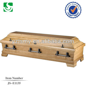 caja de ataúd de madera de teca maciza caliente de la venta